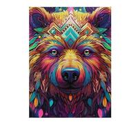 Puzzles pour Adolescents 52x38cm/1000pcs Colorful Bear Portrait-11 Puzzle pour Adultes, Jouet, Décoration Murale, Anti-Stress, Activités Amusantes À La Maison, 52x38cm/1000pcs