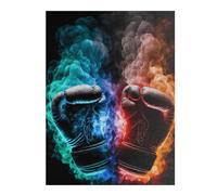 Puzzles pour Adolescents 52x38cm/1000pcs Colorful Boxing Gloves Artwork Jeu De Puzzle Familial pour Adultes - Défi Difficile - Cadeaux Uniques pour Anniversaires Et Noël 52x38cm/1000pcs