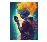 Puzzles pour Adolescents 52x38cm/1000pcs Colorful Visionary with Camera Puzzles pour Adultes - Jouets Anti-Stress - Défi Difficile - Défi Éducatif 52x38cm/1000pcs