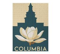 Puzzles pour Adolescents 52x38cm/1000pcs Columbia South Carolina Cityscape with Magnolia Puzzles pour Adultes : Analyse Et Logique du Jeu, Interaction Parent-Enfant 52x38cm/1000pcs