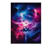 Puzzles pour Adolescents 52x38cm/1000pcs Cosmic Starfighter Odyssey Puzzles pour Adultes À Faire Soi-même - Jeux en Famille - Activités Amusantes À La Maison 52x38cm/1000pcs