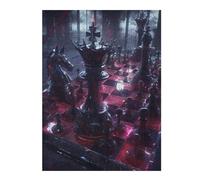 Puzzles pour Adolescents 52x38cm/1000pcs Dark Chessboard Puzzles pour Adultes, Décoration Murale Amusante Et Humoristique, pour Stimuler Le Cerveau 52x38cm/1000pcs