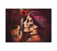 Puzzles pour Adolescents 52x38cm/1000pcs Dark Rose A Gothic Artwork Puzzles pour Adultes Jeux Relaxants Décoration Parfaite Cadeaux Et Anniversaires Uniques 52x38cm/1000pcs