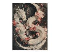 Puzzles pour Adolescents 52x38cm/1000pcs Dragon Sakura Japanese Puzzles pour Adultes Jeux Relaxants Décoration Murale Jeu Stimulant Cadeaux 52x38cm/1000pcs