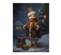 Puzzles pour Adolescents 52x38cm/1000pcs Duck Xmas Sweet Puzzle pour Adultes, Jeu Familial, Assemblage De Motifs, Activités Amusantes À La Maison, 52x38cm/1000pcs