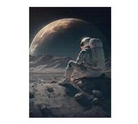 Puzzles pour Adolescents 52x38cm/1000pcs Earth View with Astronaut Puzzles pour Adultes Jeux De Famille Améliore La Mémoire Cadeaux Uniques pour Anniversaire Et Noël 52x38cm/1000pcs