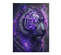 Puzzles pour Adolescents 52x38cm/1000pcs Electric Tiger Portrait -4 Casse-tête pour Adolescents - Jeu Difficile - Stimule Le Cerveau 52x38cm/1000pcs