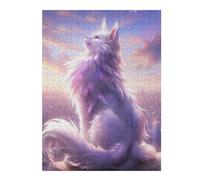 Puzzles pour Adolescents 52x38cm/1000pcs Elegant White Cat Casse-têtes pour Adultes, Jeu De Réflexion, Améliore La Mémoire, Cadeaux pour Les Amis Et La Famille 52x38cm/1000pcs