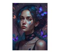Puzzles pour Adolescents 52x38cm/1000pcs Enchanted Butterfly Portrait -4 Casse-têtes pour Adultes, Jeu De Réflexion, Améliore La Mémoire, Cadeaux pour Les Amis Et La Famille 52x38cm/1000pcs