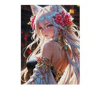Puzzles pour Adolescents 52x38cm/1000pcs Enchanted Fox Maiden Puzzles pour Adultes, Jouets À Monter Soi-même, Difficulté Élevée, Cadeaux d'anniversaire Et Cadeaux Uniques 52x38cm/1000pcs