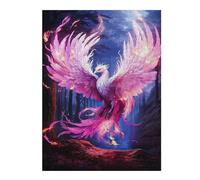 Puzzles pour Adolescents 52x38cm/1000pcs Enchanted Phoenix in Mystic Forest Puzzle pour Adultes, Jouet, Décoration Murale, Anti-Stress, Activités Amusantes À La Maison, 52x38cm/1000pcs