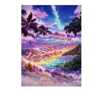 Puzzles pour Adolescents 52x38cm/1000pcs Enchanted Tropical Paradise Puzzles pour Adultes Jeux Relaxants Course De Vitesse Manuelle Cadeaux De Noël Et d'anniversaire 52x38cm/1000pcs