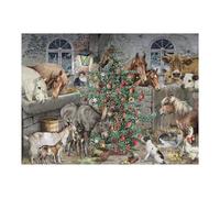 Puzzles pour Adolescents 52x38cm/1000pcs Farm Animals Christmas Tree Scene Puzzles pour Adultes : Jeux Amusants, Anti-Stress, Difficiles Et Stimulants 52x38cm/1000pcs