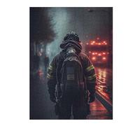 Puzzles pour Adolescents 52x38cm/1000pcs Firefighter Image Puzzle pour Adultes, Jeu Familial, Assemblage De Motifs, Activités Amusantes À La Maison, 52x38cm/1000pcs