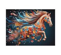 Puzzles pour Adolescents 52x38cm/1000pcs Floral Fantasy Horse Artwork Puzzles pour Adultes À Monter Soi-même - Jeu De Puzzle Difficile - Cadeau Unique pour Un Anniversaire Ou Noël 52x38cm/1000pcs