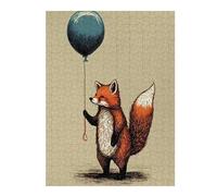 Puzzles pour Adolescents 52x38cm/1000pcs Fox Balloon Animal Puzzle, Jouet, Décoration Murale, Difficile, Cadeau De Noël Ou d'anniversaire 52x38cm/1000pcs