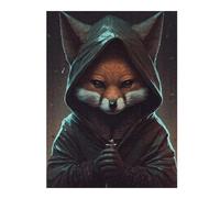 Puzzles pour Adolescents 52x38cm/1000pcs Fox Wizzard with A Hoodie Puzzles Jeux Relaxants Assemblage De Motifs Difficile Et Stimulant 52x38cm/1000pcs