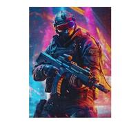 Puzzles pour Adolescents 52x38cm/1000pcs Future Soldier with High-Tech Gear Jeux De Puzzles en Famille pour S'amuser en Famille Cadeaux Uniques pour Les Anniversaires Et Noël 52x38cm/1000pcs