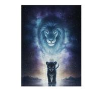 Puzzles pour Adolescents 52x38cm/1000pcs Galactic Lion Cub Majesty Puzzle, Jouet, Décoration Murale, Difficile, Cadeau De Noël Ou d'anniversaire 52x38cm/1000pcs