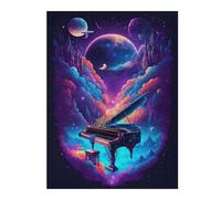 Puzzles pour Adolescents 52x38cm/1000pcs Galactic Piano Dreamscape Puzzles pour Adultes - Jouets Anti-Stress - Défi Difficile - Défi Éducatif 52x38cm/1000pcs