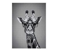 Puzzles pour Adolescents 52x38cm/1000pcs Giraffe Black and White Puzzles pour Adultes Jeux De Famille Améliore La Mémoire Cadeaux Uniques pour Anniversaire Et Noël 52x38cm/1000pcs