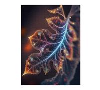 Puzzles pour Adolescents 52x38cm/1000pcs Glowing Leaf Artwork Puzzles pour Adultes : Jeux Amusants, Anti-Stress, Difficiles Et Stimulants 52x38cm/1000pcs