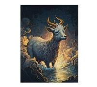 Puzzles pour Adolescents 52x38cm/1000pcs Goat Swimming in Ocean Puzzles pour Adultes, Jouets À Faire Soi-même, Améliorent La Mémoire, Idéal comme Cadeau 52x38cm/1000pcs