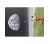 Puzzles pour Adolescents 52x38cm/1000pcs Golfing in Space Earth View Puzzle pour Adultes, Jouet, Décoration Murale, Cadeau d'anniversaire, Cadeaux, 52x38cm/1000pcs