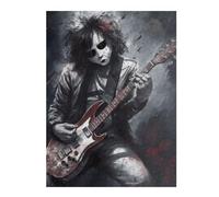 Puzzles pour Adolescents 52x38cm/1000pcs Gothic Guitarist Casse-têtes pour Adultes Jeu De Réflexion Vacances À La Maison Tuer Le Temps Défi Éducatif 52x38cm/1000pcs