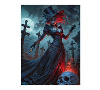 Puzzles pour Adolescents 52x38cm/1000pcs Graveyard Waltz of Maman Brigitte Puzzles Jeux Relaxants Assemblage De Motifs Difficile Et Stimulant 52x38cm/1000pcs
