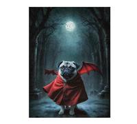 Puzzles pour Adolescents 52x38cm/1000pcs Grumpy Pug Vampire Puzzle Adulte, Jouet, Décoration Murale, Motif À Assembler, Cadeaux d'anniversaire Et Cadeaux Uniques 52x38cm/1000pcs