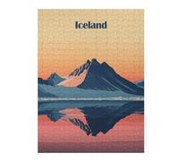 Puzzles pour Adolescents 52x38cm/1000pcs Iceland Mountain Sunset Puzzles pour Adultes, Jouets, Décoration Murale, Cadeaux pour Femmes, Cadeaux Uniques pour Anniversaire Et Noël 52x38cm/1000pcs