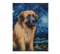 Puzzles pour Adolescents 52x38cm/1000pcs Leonberger Starry Night Puzzles pour Adultes, Jouets Anti-Stress, Décoration Murale, Cadeaux d'anniversaire Et Cadeaux Uniques 52x38cm/1000pcs