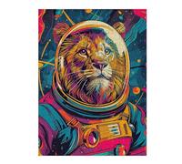 Puzzles pour Adolescents 52x38cm/1000pcs Lion Astronaut Space Puzzles Jeux Relaxants Assemblage De Motifs Difficile Et Stimulant 52x38cm/1000pcs