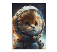 Puzzles pour Adolescents 52x38cm/1000pcs Lion in Space Suit Puzzles pour Adultes Jeux De Détente Décoration Parfaite Cadeaux Uniques d'anniversaire Et De Noël 52x38cm/1000pcs