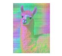 Puzzles pour Adolescents 52x38cm/1000pcs Llama in Neon Glow Puzzle pour Adultes, Jouets À Monter Soi-même, Défi Difficile, Cadeaux pour Les Amis Et La Famille 52x38cm/1000pcs