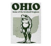 Puzzles pour Adolescents 52x38cm/1000pcs Loveland Frogman Ohio Casse-têtes pour Adultes, Jeu De Réflexion, Améliore La Mémoire, Cadeaux pour Les Amis Et La Famille 52x38cm/1000pcs