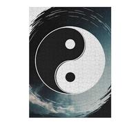 Puzzles pour Adolescents 52x38cm/1000pcs Modern Zen Yin Yang Symbol Puzzles pour Adultes, Jouets À Monter Soi-même, Une Œuvre d'art, Difficile Et Stimulant 52x38cm/1000pcs