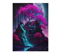 Puzzles pour Adolescents 52x38cm/1000pcs Mystical Nature Neon Tree Puzzle, Jouet, Décoration Murale, Difficile, Cadeau De Noël Ou d'anniversaire 52x38cm/1000pcs