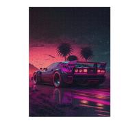 Puzzles pour Adolescents 52x38cm/1000pcs Neon Desert Drive Puzzles pour Adultes Jeux Relaxants Décoration Murale Jeu Stimulant Cadeaux 52x38cm/1000pcs
