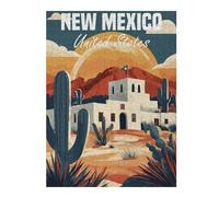 Puzzles pour Adolescents 52x38cm/1000pcs New Mexico Travel Puzzles pour Adultes À Faire Soi-même - Jouets pour Améliorer La Mémoire - Cadeau d'anniversaire, Cadeaux, 52x38cm/1000pcs