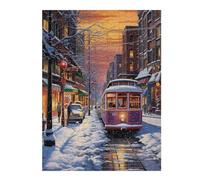 Puzzles pour Adolescents 52x38cm/1000pcs Nostalgic Winter Canvas Puzzles pour Adultes, Décoration Murale Amusante Et Humoristique, pour Stimuler Le Cerveau 52x38cm/1000pcs