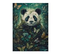 Puzzles pour Adolescents 52x38cm/1000pcs Panda Butterfly Casse-têtes pour Adultes, Jeu De Réflexion, Améliore La Mémoire, Cadeaux pour Les Amis Et La Famille 52x38cm/1000pcs