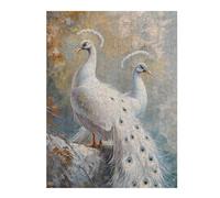 Puzzles pour Adolescents 52x38cm/1000pcs Peacock White Magical Puzzles pour Adultes, Jouets Anti-Stress, Décoration Murale, Cadeaux d'anniversaire Et Cadeaux Uniques 52x38cm/1000pcs