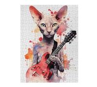 Puzzles pour Adolescents 52x38cm/1000pcs Peterbald Cat Playing Casse-têtes pour Adultes, Jeu De Réflexion, Améliore La Mémoire, Cadeaux pour Les Amis Et La Famille 52x38cm/1000pcs