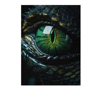 Puzzles pour Adolescents 52x38cm/1000pcs Poison Dragons Green Eye Puzzle, Jouet, Décoration Murale, Difficile, Cadeau De Noël Ou d'anniversaire 52x38cm/1000pcs