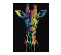 Puzzles pour Adolescents 52x38cm/1000pcs Pop Art Rainbow Giraffe Puzzles pour Adultes Jeux De Détente Décoration Parfaite Cadeaux Uniques d'anniversaire Et De Noël 52x38cm/1000pcs