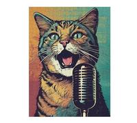 Puzzles pour Adolescents 52x38cm/1000pcs Pop Singer Cat Puzzle, Jouet, Décoration Murale, Difficile, Cadeau De Noël Ou d'anniversaire 52x38cm/1000pcs