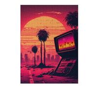 Puzzles pour Adolescents 52x38cm/1000pcs Post-Apocalyptic Retro Sunset Casse-tête pour Adolescents - Jeu Difficile - Stimule Le Cerveau 52x38cm/1000pcs