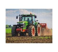 Puzzles pour Adolescents 52x38cm/1000pcs Powerful Tractor in Action on Farm Field -2 Puzzles pour Adultes : Jeux Amusants, Anti-Stress, Difficiles Et Stimulants 52x38cm/1000pcs